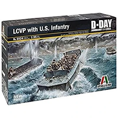 Image of TAMIYA IT6524 6524S 1/35 LCVP w/US Infantry U.S. Model kit, Multicoloured, Arial Toys &amp; Games Ltd329