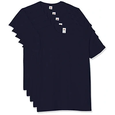 Image of Fruit of the Loom Men&#039;s Iconic, Lightweight Ringspun Tee, 5 Pack T Shirt, Blue (Deep Navy Az), Large (Size:L) (Pack 5)