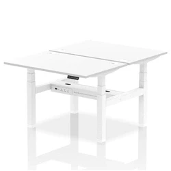 Image of Air B2B 1200x800mm Height Adjustable 2P Bench Desk CP White/White