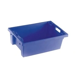 Image of Solid Slide Stack 600X400X200mm Blue Nesting Container