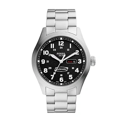 Image of Fossil Defender Watch, Men&#039;s, Size: One Size, Stainless steel &amp; silver