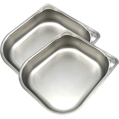 Image of Cat Mate Stainless Steel Bowl Inserts x 2 for C100 and C200 Automatic Feeders (Feeder Not Included)