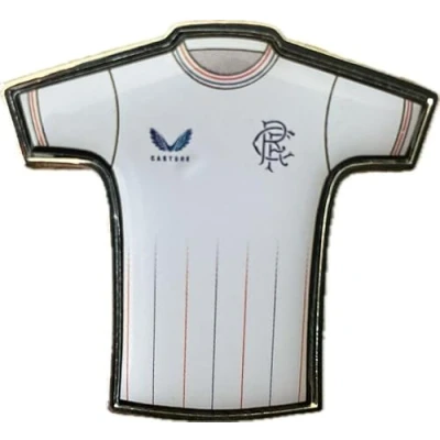 Image of Rangers FC Away Kit Pin Badge, Glasgow Brooch, Scottish Football Club