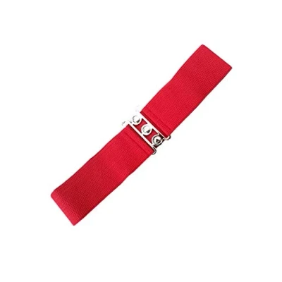 Image of Banned Retro Vintage 1950&#039;s Elasticated Wide Nurse Belt (3XL/4XL, Red)