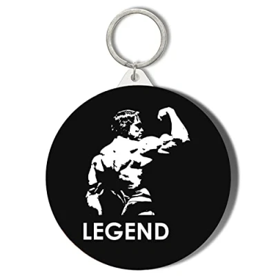 Image of Gift Insanity ARNOLD SCHWARZENEGGER BODYBUILDING POSE LEGEND 45mm Keyring