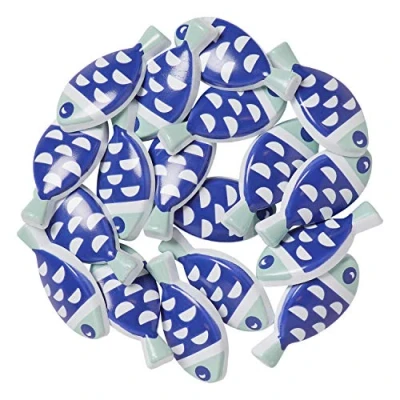 Image of Blumenthal Lansing Blue Fish Buttons, Resin