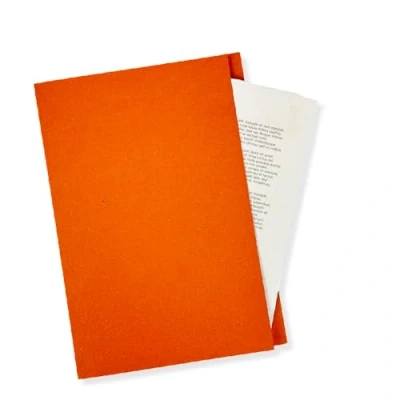 Image of Exacompta Ref FS315 ORGZ Guildhall Square Cut Folder, 35 x 24.2cm, 315gsm Premium Heavyweight Manilla, Holds A4 &amp; Foolscap Documents, Blue Angel Certified Orange, Pack of 100