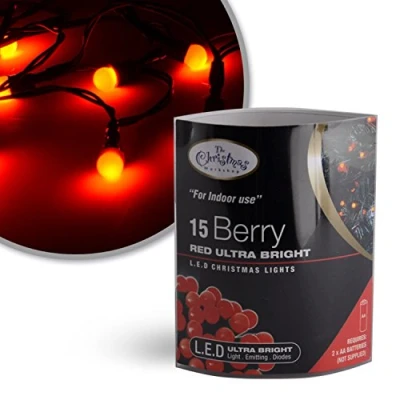 Image of Christmas Workshop 15 Red Berry LED Battery Operated Lights