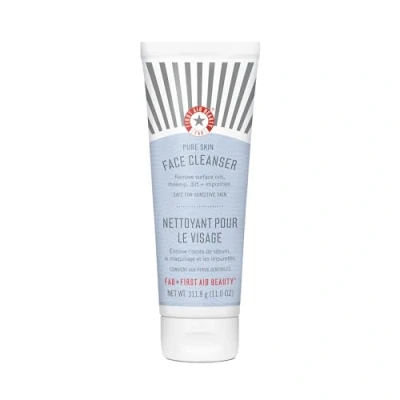 Image of First Aid Beauty Pure Skin Face Cleanser, Sensitive Cream Cleanser with Antioxidant Booster, 311.8 g