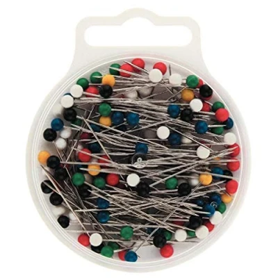 Image of Prym Plastic Headed Straight pins V2A Assorted col 0.65 x 34 mm, red