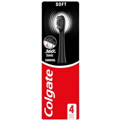 Image of Colgate Battery 360 Sonic Charcoal Soft Toothbrush 4 Refills