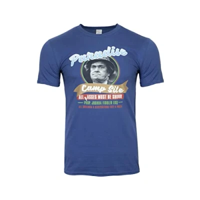 Image of Carry On Camping Paradise Camp Site A Pound Advertising T Shirt (XL) Blue