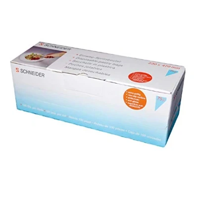 Image of Schneider GT124 Disposable Pastry Bags, 47 cm, Blue (Pack of 100)