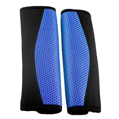 Image of Sakura Seat Belt Pads SS5322 Carnaby Blue/Black Hook and Loop Fastening 1 Pair
