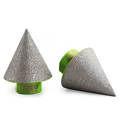 Image of FACHLICH Diamond Cone Tile Bits 35mm 2pcs Beveling Chamfer for Holes Trimming and Existing Countersink Drill with M14 Thread