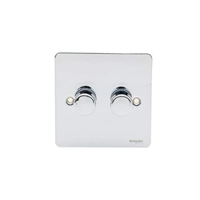 Image of Schneider Electric Ultimate Flat plate (UFP) Single, switched fused connection unit Wiring Devices With flex outlet Polished Chrome GU6222LMPC