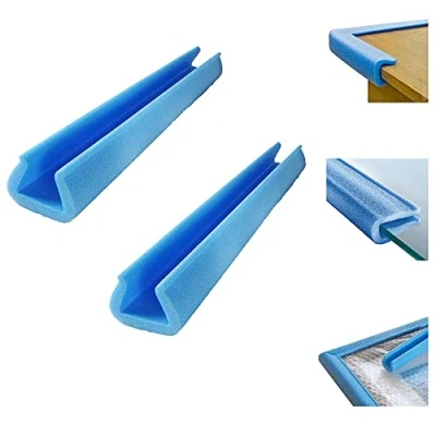 Image of BBP Express Foam Edge Corner Guard Protectors U Protection (Blue Long (Pack x 2), 45 60mm 2m)