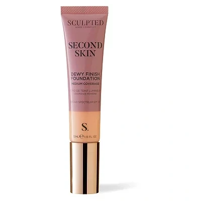 Image of Second Skin Dewy Liquid Mineral Foundation from Sculpted by Aimee (Deep 7.0) 32ml Cruelty Free, Vegan Face for Medium Coverage with SPF 50