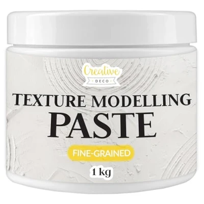 Image of Creative Deco Modelling Paste Fine Grained 1 kg White Texture Acrylic Paint Structural Medium for Art Project, DIY, 3D Effect, Structure,
