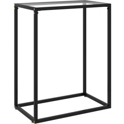Image of vidaXL Console Table Transparent 60x35x75 cm Tempered Glass