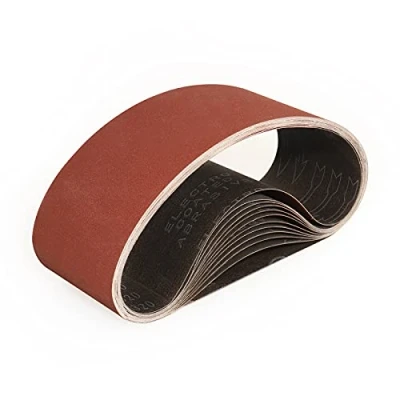 Image of Sruhrak 100X610mm Abrasive Sanding Belt Set 12 Pack 320 Grits Sandpaper Belts for Portable Sander