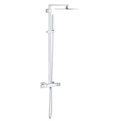 Image of GROHE Euphoria Cube System Shower with Thermostatic Mixer for Wall Mounting Chrome 26087000