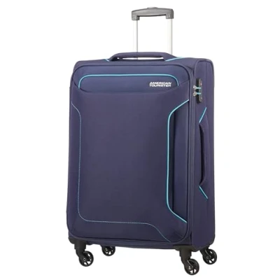 Image of American Tourister Holiday Heat Spinner Suitcase, 67 cm, 66 L, Blue (Navy)
