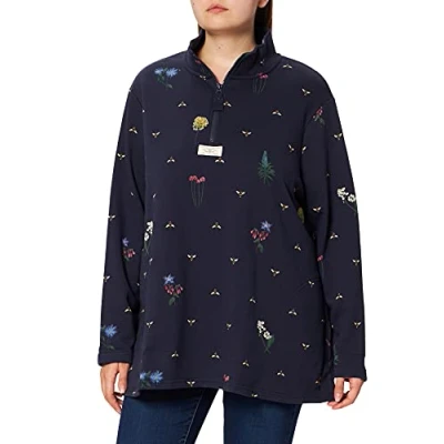 Image of Joules Women&#039;s Pip Print Jumper, Navy Pollen, 8