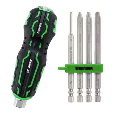 Image of Damaged Screw Remover kit for Hex Socket Head Screws (Allen Type), Driver + Extractor bit Set. ENGINEER DZ 74