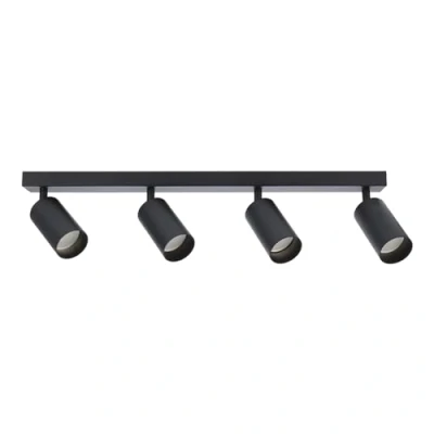 Image of EDO Ceiling lamp MALGA 4, 4 Light, Spotlight Black, rotatable spot bar, Wall GU10, Downlight, Light 230V, for Living Room Bedroom Kitchen, EDO777350