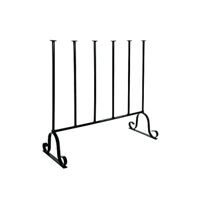 Image of Garden Pride Wellington Boot Rack Black Metal Indoor and outdoor Holds three pairs of Wellies The Ideal Welly Storage Solution Stand