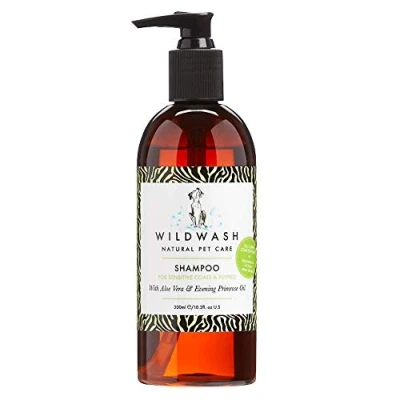 Image of WildWash Sensitive Shampoo for Dogs with Itchy Allergy Skin and Puppies 300ml Extra Gentle Cleansing Fragrance Sulphate Paraben Free 10 20 Washes