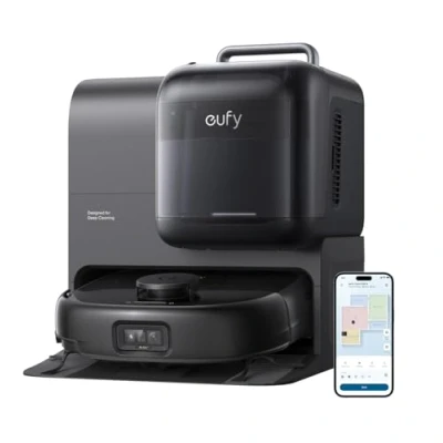 Image of eufy E28 Omni Robot Vacuum Cleaner with Mop, HydroJet System, Portable Deep for Carpet, Spot Cleaner, 20,000 Pa Turbo Suction, Zero Tangling, Corner to Edge Cleaning, All In One Station