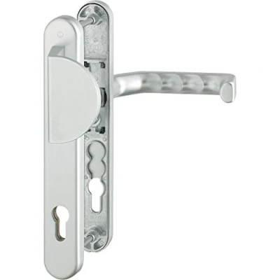 Image of HOPPE 3071517 Liverpool Swing Fitting PZ 92 mm Front Door Set Silver Handle Plate