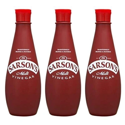 Image of Sarson&#039;s Malt Vinegar Plastic Bottle, 300ml (Pack of 3)