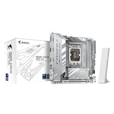 Image of GIGABYTE B860I AORUS PRO ICE Motherboard Intel Core Ultra Series CPUs, 8+1+2+1 Phases VRM, up to 9200MHz DDR5, 1xPCIe 5.0 + 4.0 M.2, 2.5GbE LAN, WIFI 7, Thunderbolt 4
