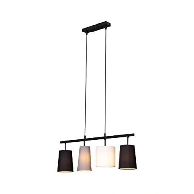 Image of Briloner Shades pendant light with 4 fabric lampshades