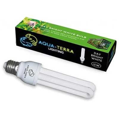 Image of Aqua Terra Lighting 15W Brightday White Replacement Bulb for The Fish Pod 48/64 and 120 Litre Aquarium E27 Standard Screw Base Ideal Natural Daylight Effect