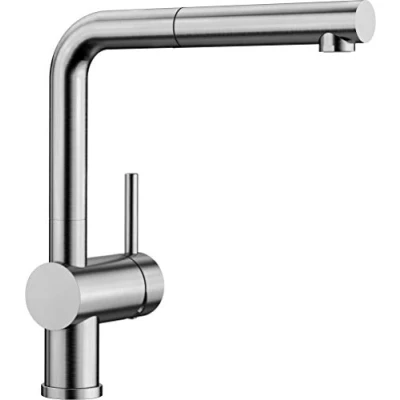 Image of BLANCO 518813 LINUS S Kitchen Mixer Tap in Silgranit Look with Pull out Spout, High Pressure, Grey