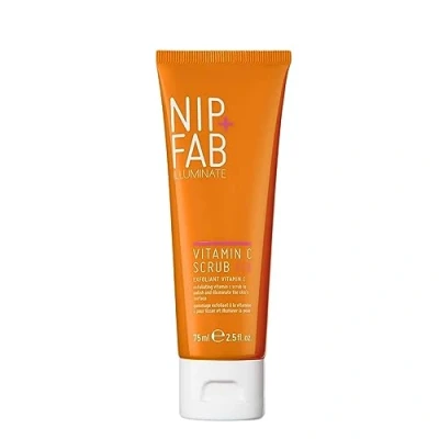 Image of Nip + Fab Vitamin C Fix Scrub for Face with Coconut Oil and Coffee Seed Cleansing Exfoliating Facial Cleanser Skin Brightening Fine Lines Wrinkles, 75 ml