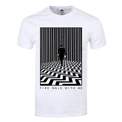Image of Grindstore Fire Walk with Me Mens White T Shirt Medium (38 40)