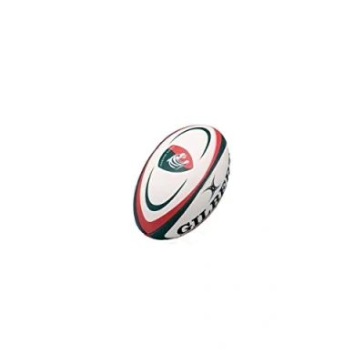 Image of Leicester Tigers Official Replica Rugby Ball White/Green/Red size 4