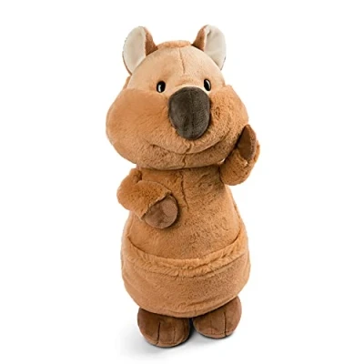 Image of NICI 47216 Cuddly Quokka Mola 45 cm Sustainable Plush Toys for Boys, Girls &amp; Babies Eco Friendly Stuffed Animal to Cuddle Play with from The Wild Friends GO Green Collection, Single, Brown