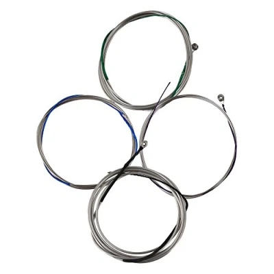 Image of Yibuy Silvery Steel Core 4/4 Full Size Cello String A D G C Set Nickel Plated Ball end