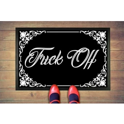 Image of Ensound Fuck Off Doormat,Funny Door Mats,Funny Doormat,Rude Doormat,Novelty Flannel Floor with Non Slip Rubber,Housewarming Decor Gift for Family Doormat 36x24 Inch