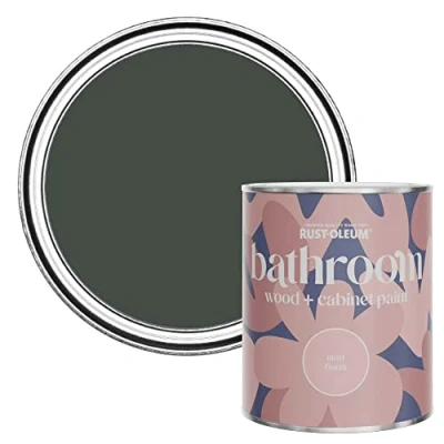 Image of Rust Oleum Dark Moisture Resistant Bathroom Wood and Cabinet Paint in Matt Finish
