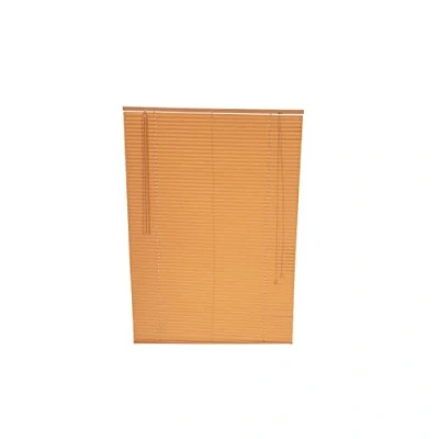 Image of Oypla 100 x 150cm PVC Teak Wood Grain Effect Home Office Venetian Window Blinds with Fixings