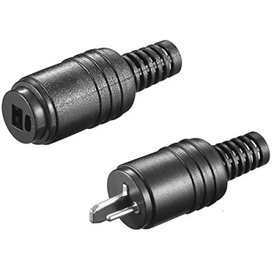 Image of electrosmart Pair of 2 Pin Din Male &amp; Female HiFi Loud Speaker Cable Plugs with Screw Connections