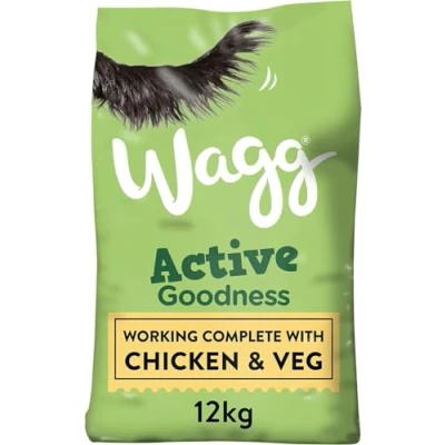 Image of Wagg Active Goodness Complete Dry Adult Dog Food Chicken &amp; Veg 12kg For All Working Breeds