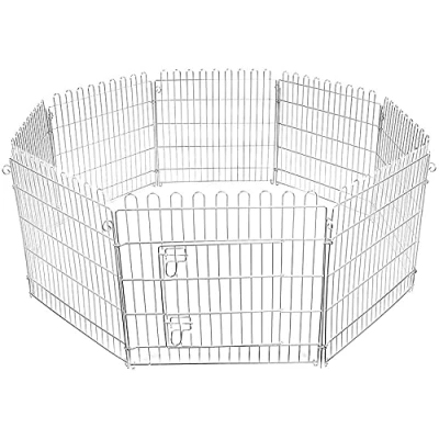 Image of TAHA ® Pet Dog Pen Puppy Foldable Playpen 61 CM Indoor/Outdoor Enclosure 8 Panels CAGE